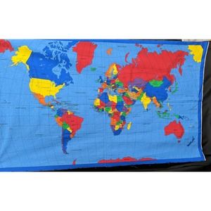 44x34" USA America flag panel cotton fabric diy sew sewing quilting